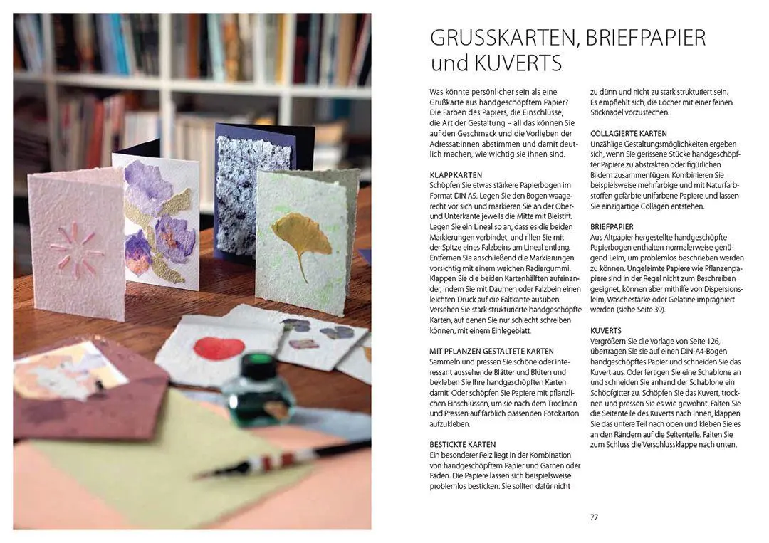 Bild: 9783258602837 | Papiere schöpfen und gestalten | Projekte aus Altpapieren und Pflanzen