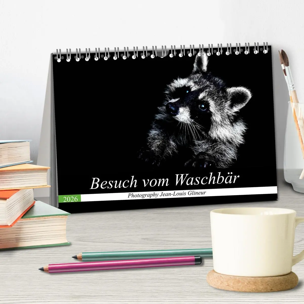 Bild: 9783457692837 | Besuch vom Waschbär (Tischkalender 2026 DIN A5 quer), CALVENDO...
