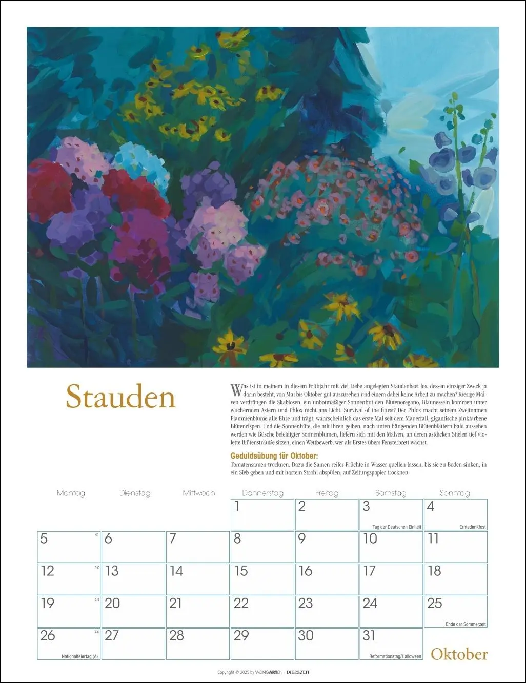 Bild: 9783839902837 | DIE ZEIT Neulich im Beet Kalender 2026 | Stefanie Flamm | Kalender
