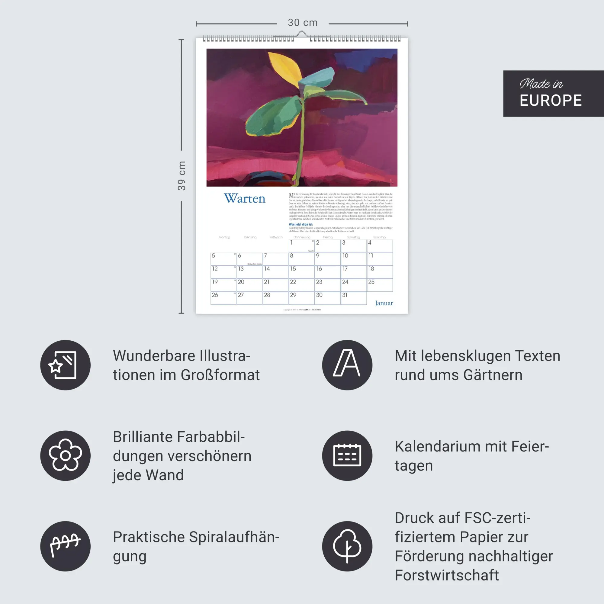 Bild: 9783839902837 | DIE ZEIT Neulich im Beet Kalender 2026 | Stefanie Flamm | Kalender
