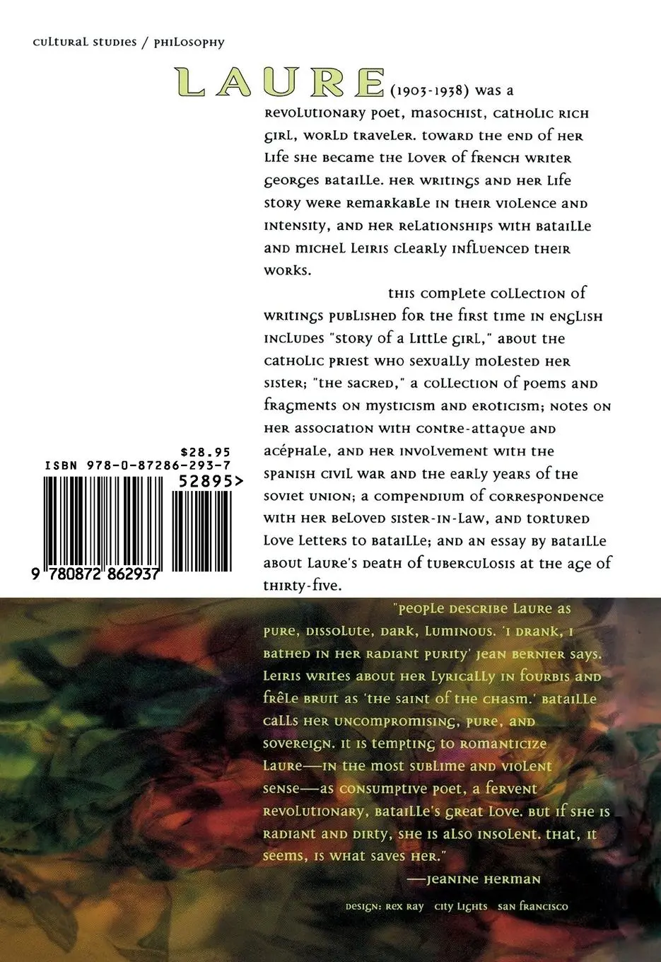 Rückseite: 9780872862937 | Laure | The Collected Writings | Peignot | Taschenbuch | Englisch