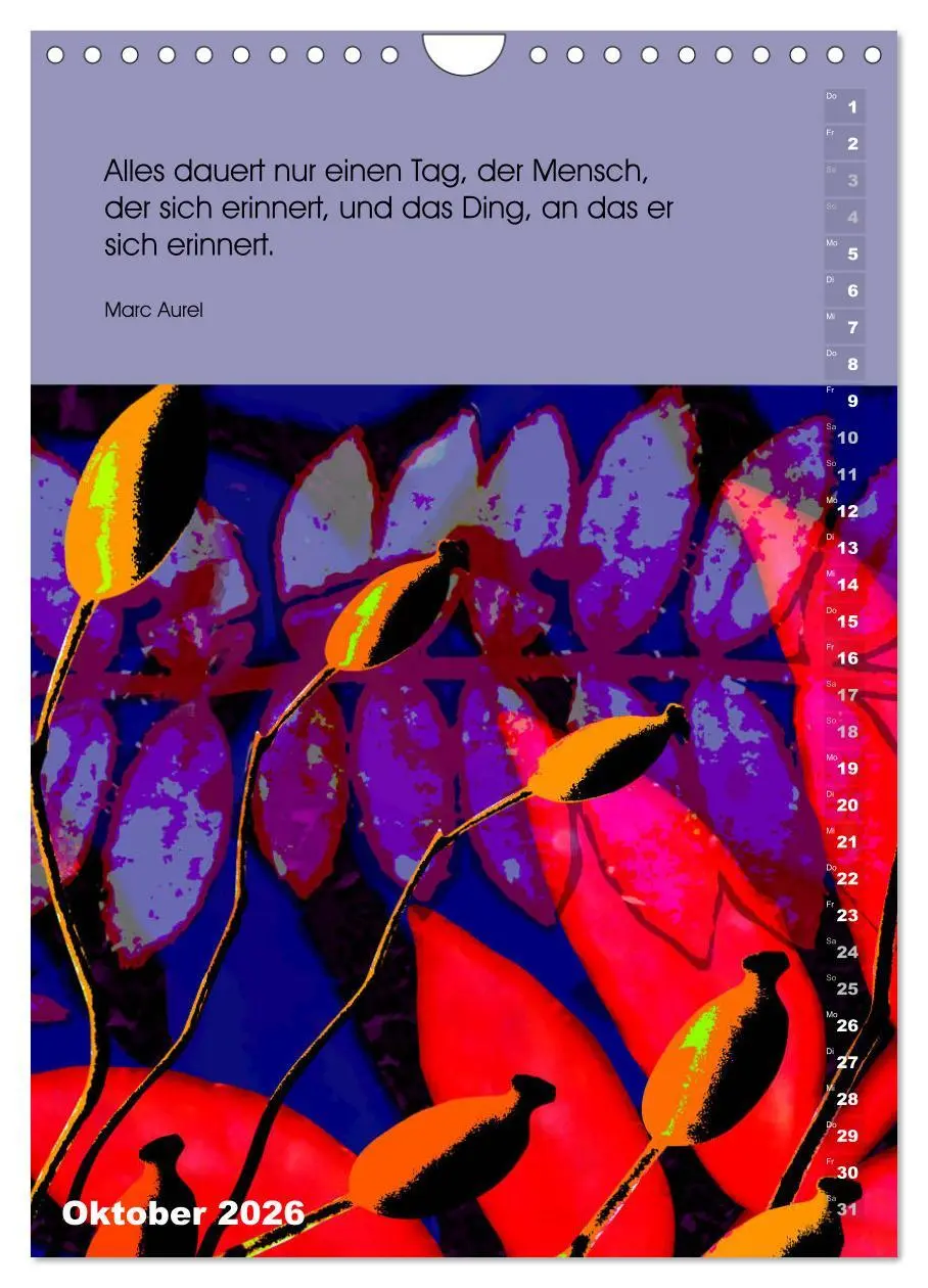 Bild: 9783516392937 | Philosophische Inspirationen Wandkalender 2026 (Wandkalender 2026...