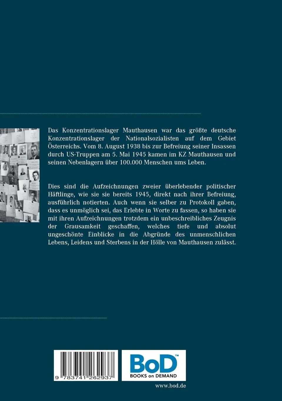Rückseite: 9783741262937 | Meine Erlebnisse im Konzentrationslager Mauthausen | Edition Egersis