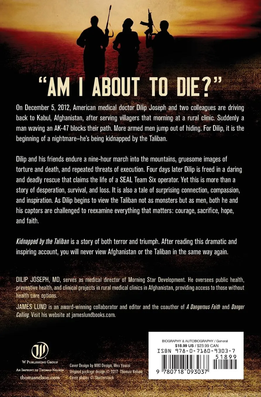 Rückseite: 9780718093037 | Kidnapped by the Taliban | Dilip Joseph M D | Taschenbuch | Englisch