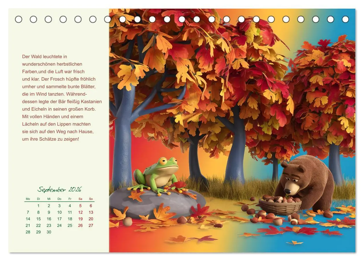 Bild: 9783457333037 | Der Frosch und der Bär - Ein Jahr voller Abenteuer (Tischkalender...