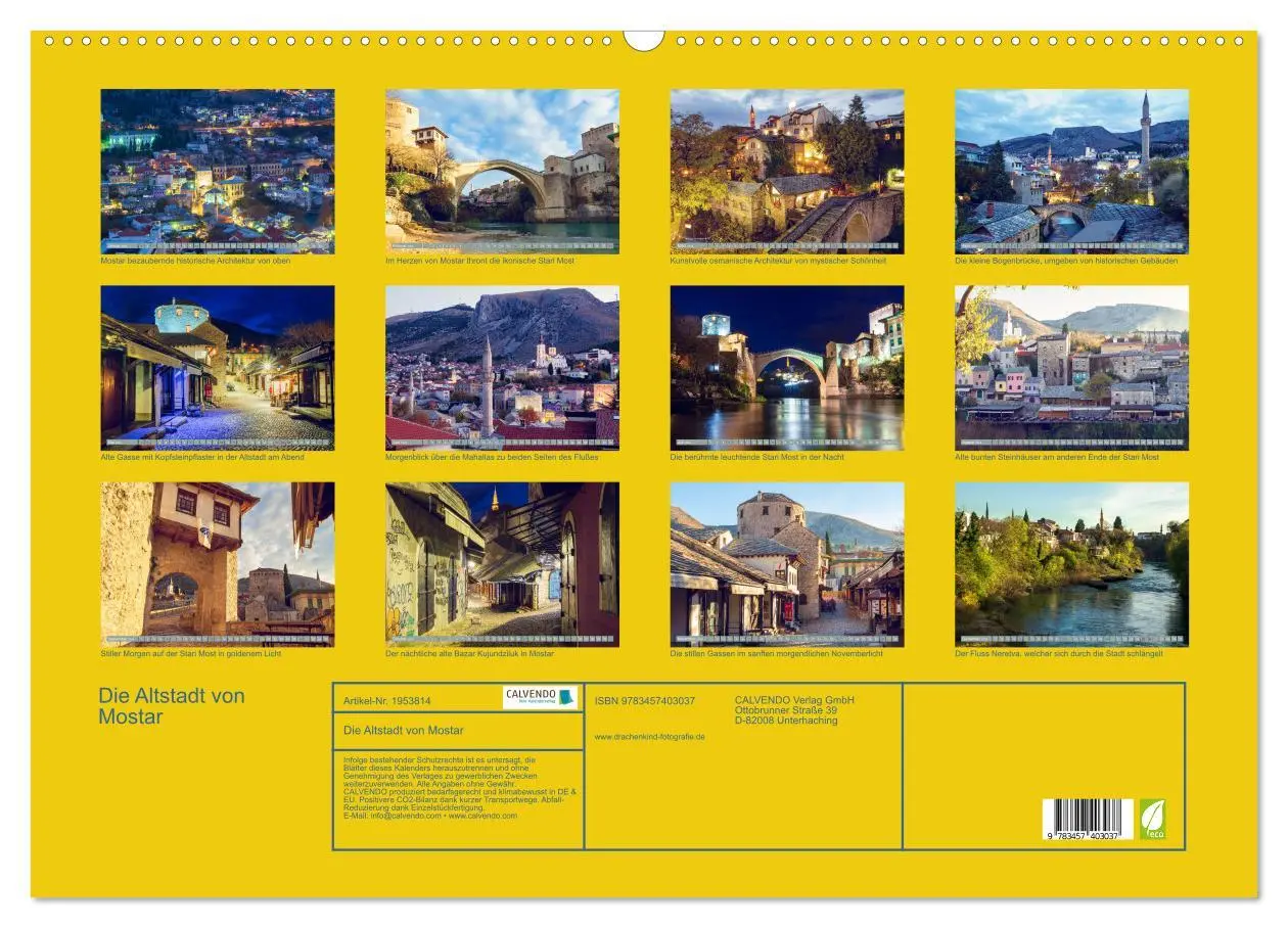 Bild: 9783457403037 | Die Altstadt von Mostar (Wandkalender 2026 DIN A2 quer), CALVENDO...