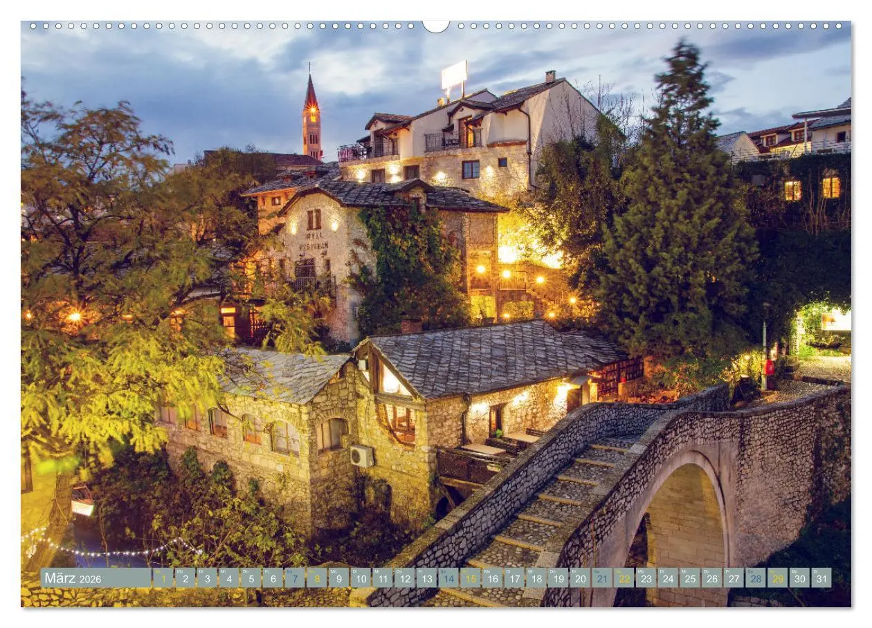 Bild: 9783457403037 | Die Altstadt von Mostar (Wandkalender 2026 DIN A2 quer), CALVENDO...