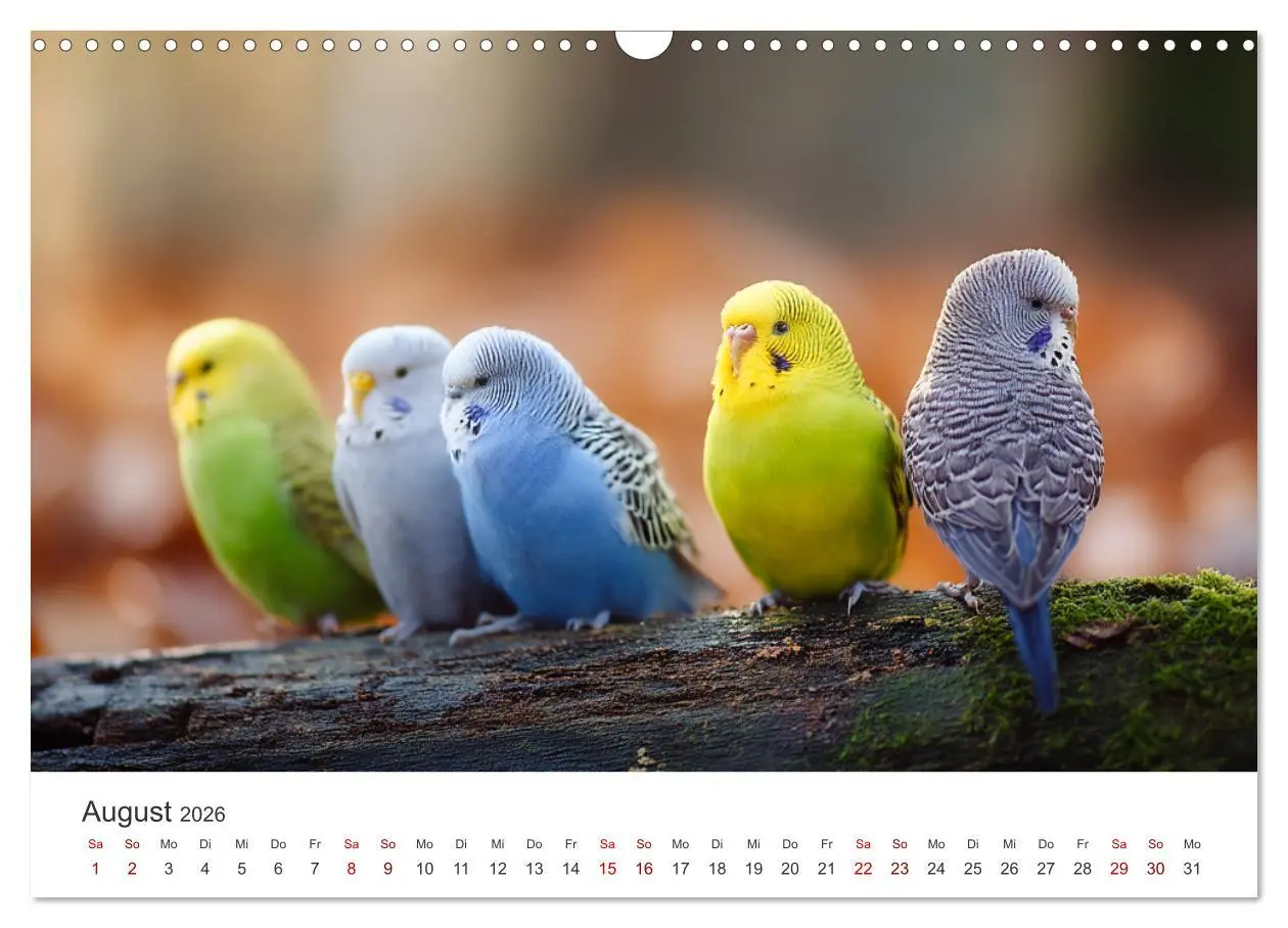 Bild: 9783516593037 | Zwitscherzeit - Ein Kalender voller Wellensittiche (Wandkalender...