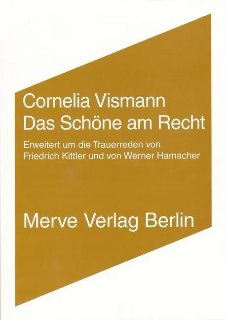 Cover: 9783883963037 | Das Schöne am Recht | Werner Hamacher (u. a.) | Taschenbuch | 64 S.