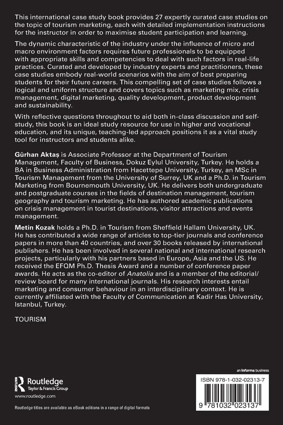 Rückseite: 9781032023137 | International Case Studies in Tourism Marketing | Gürhan Akta¿ (u. a.)