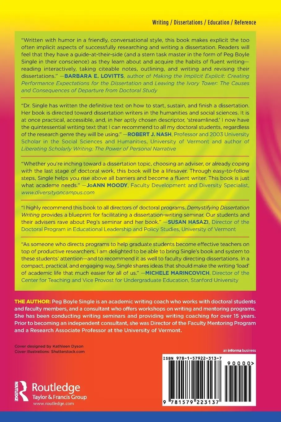 Rückseite: 9781579223137 | Demystifying Dissertation Writing | Peg Boyle Single | Taschenbuch