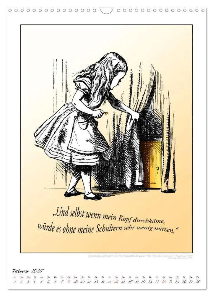 Bild: 9783435923137 | Alice im Wunderland - Weltliteraturkalender (Wandkalender 2025 DIN...
