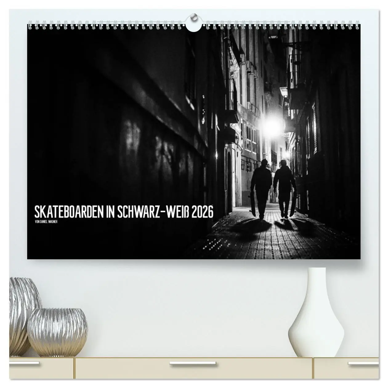 Cover: 9783516103137 | Skateboarden in Schwarz-Weiß (hochwertiger Premium Wandkalender...