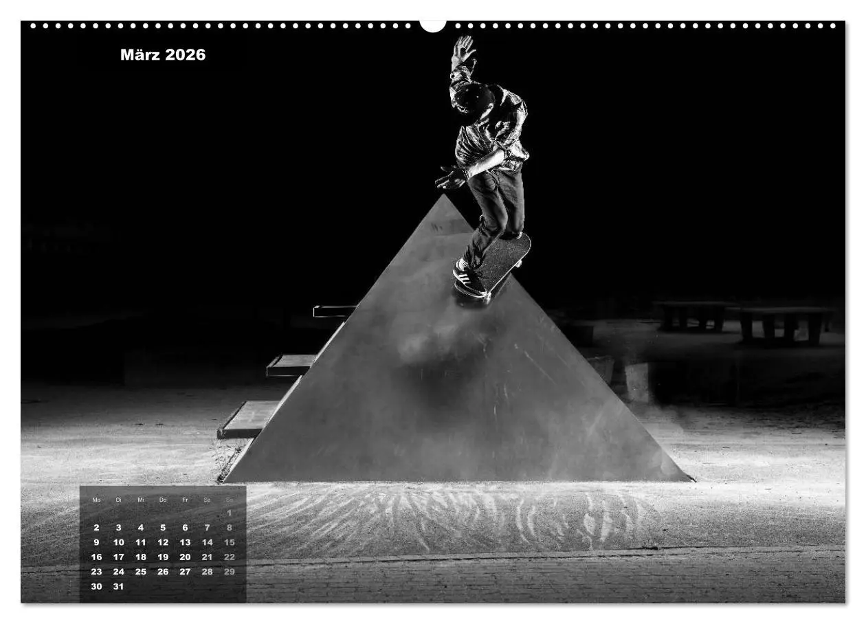 Bild: 9783516103137 | Skateboarden in Schwarz-Weiß (hochwertiger Premium Wandkalender...