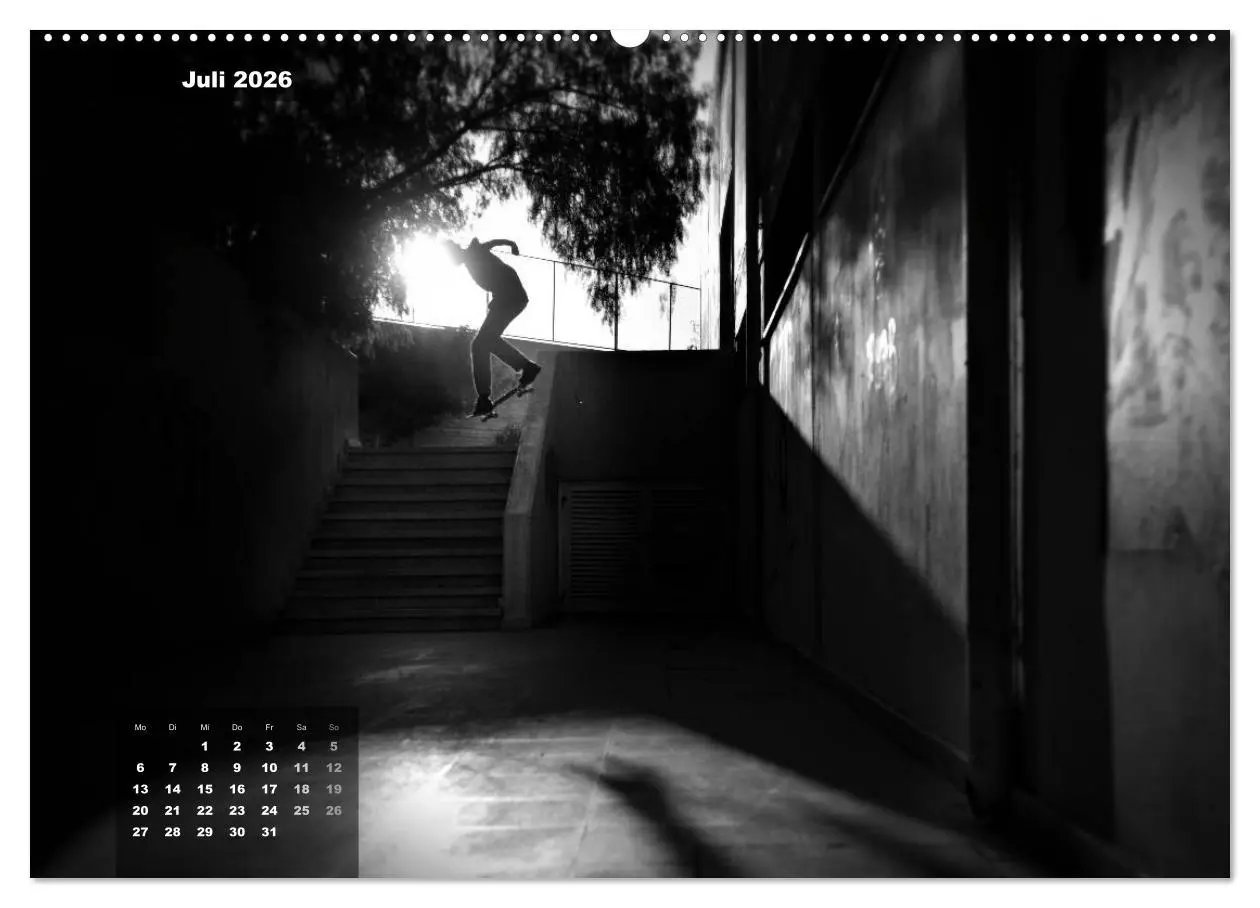 Bild: 9783516103137 | Skateboarden in Schwarz-Weiß (hochwertiger Premium Wandkalender...