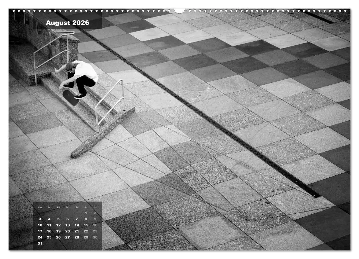 Bild: 9783516103137 | Skateboarden in Schwarz-Weiß (hochwertiger Premium Wandkalender...