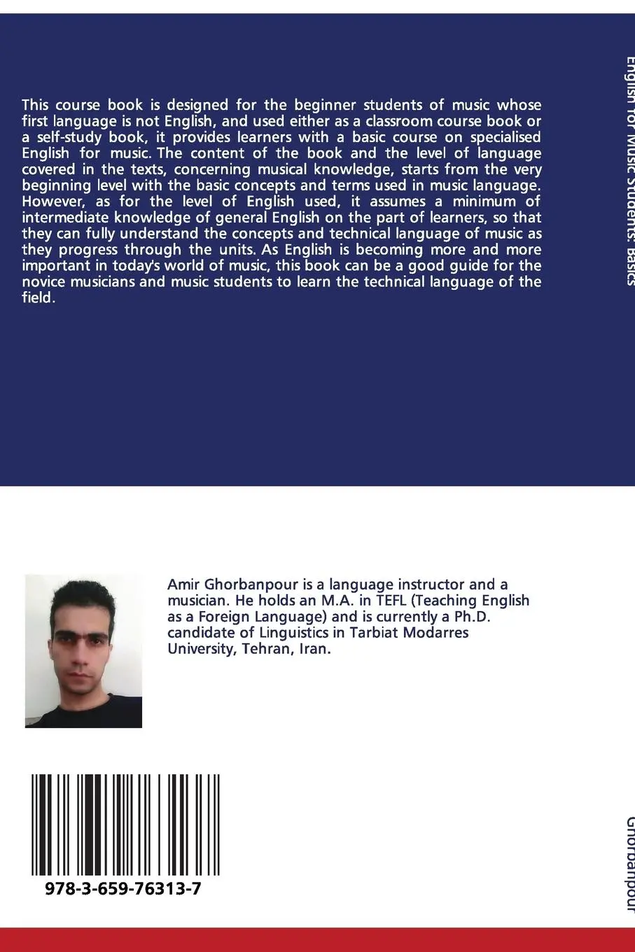 Rückseite: 9783659763137 | English for Music Students | Basics | Amir Ghorbanpour | Taschenbuch