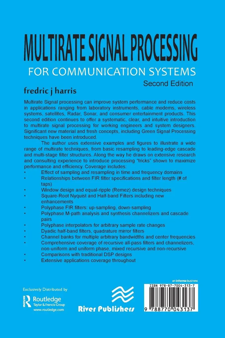 Rückseite: 9788770043137 | Multirate Signal Processing for Communication Systems | Harris | Buch
