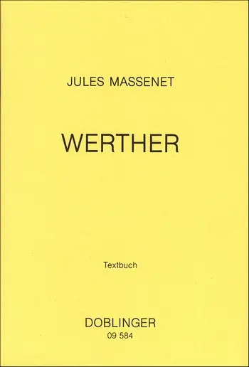Cover: 9790012173137 | Werther | Deutsche Fassung von Max Kalbeck | Jules Massenet | Buch