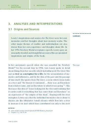 Bild: 9783129303337 | The Giver von Lois Lowry | Textanalyse und Interpretation | Lois Lowry