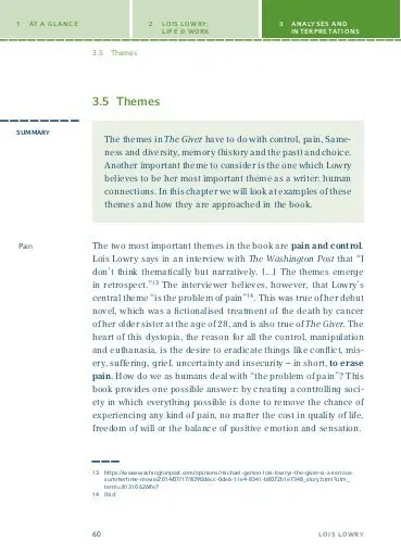 Bild: 9783129303337 | The Giver von Lois Lowry | Textanalyse und Interpretation | Lois Lowry