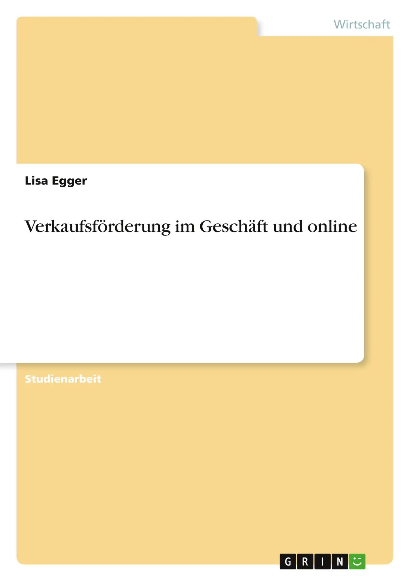 Cover: 9783346803337 | Verkaufsförderung im Geschäft und online | Lisa Egger | Taschenbuch