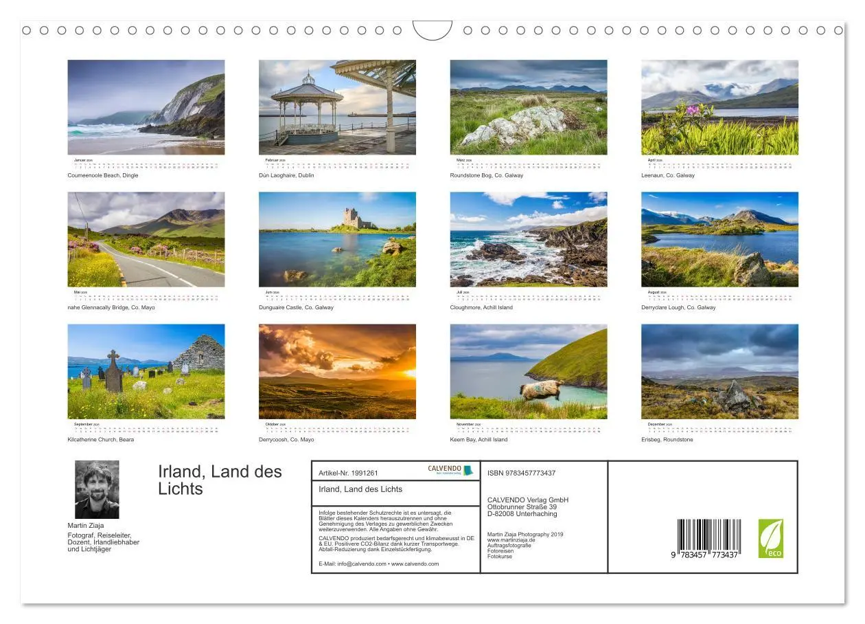 Bild: 9783457773437 | Irland, Land des Lichts (Wandkalender 2026 DIN A3 quer), CALVENDO...