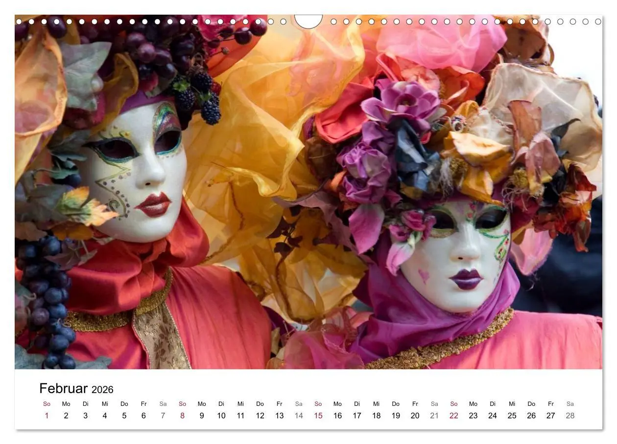 Bild: 9783516173437 | Carnevale di Venezia 2026 (Wandkalender 2026 DIN A3 quer), CALVENDO...