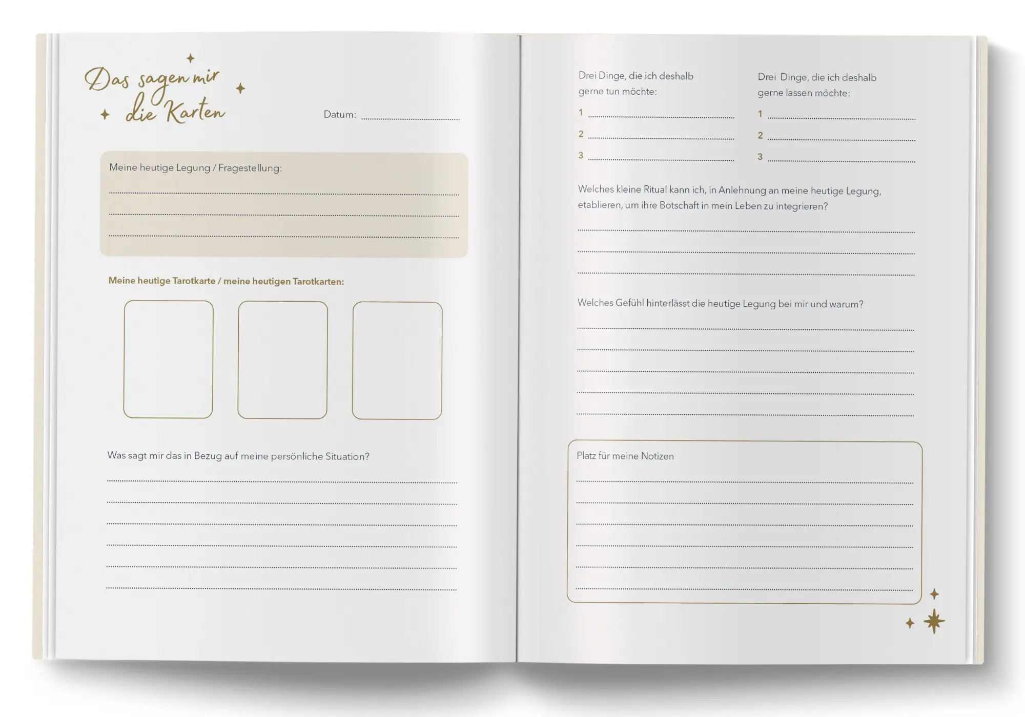 Bild: 9783517303437 | Tarot Journal | Verena Klindert | Buch | 128 S. | Deutsch | 2023