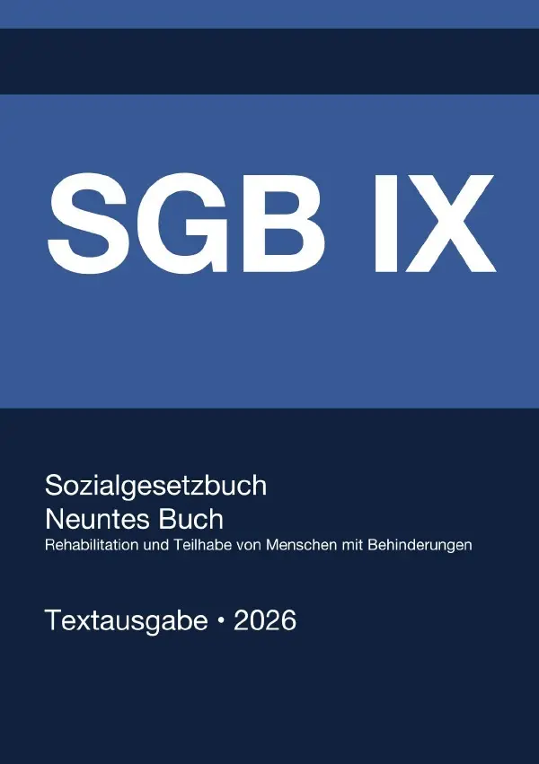 Cover: 9783565133437 | SGB IX - Sozialgesetzbuch Neuntes Buch - Rehabilitation und...