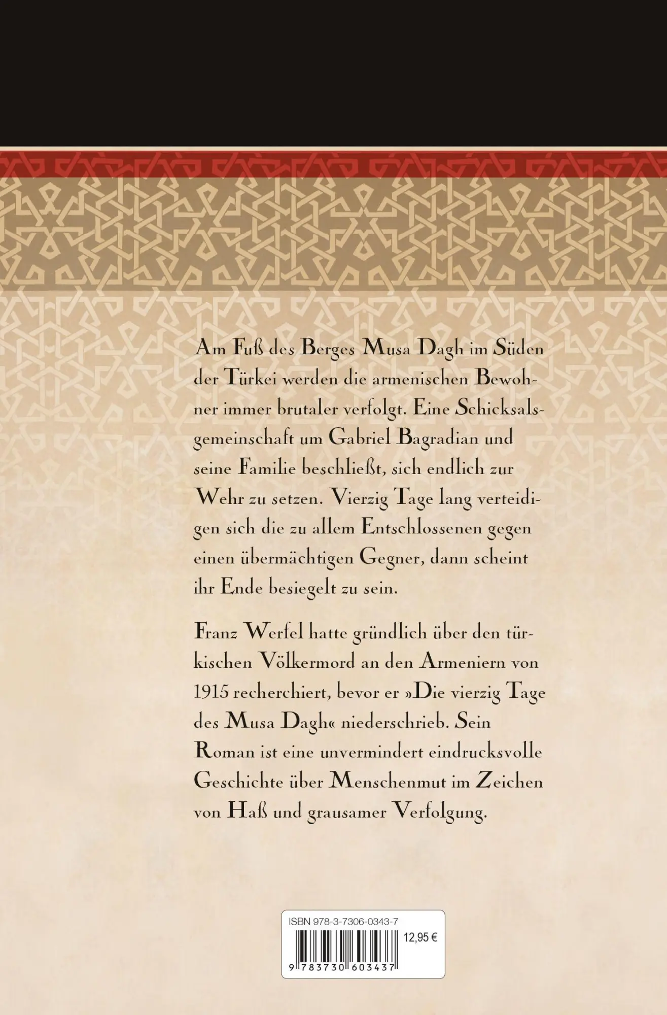 Rückseite: 9783730603437 | Die vierzig Tage des Musa Dagh | Franz Werfel | Buch | 992 S. | 2016