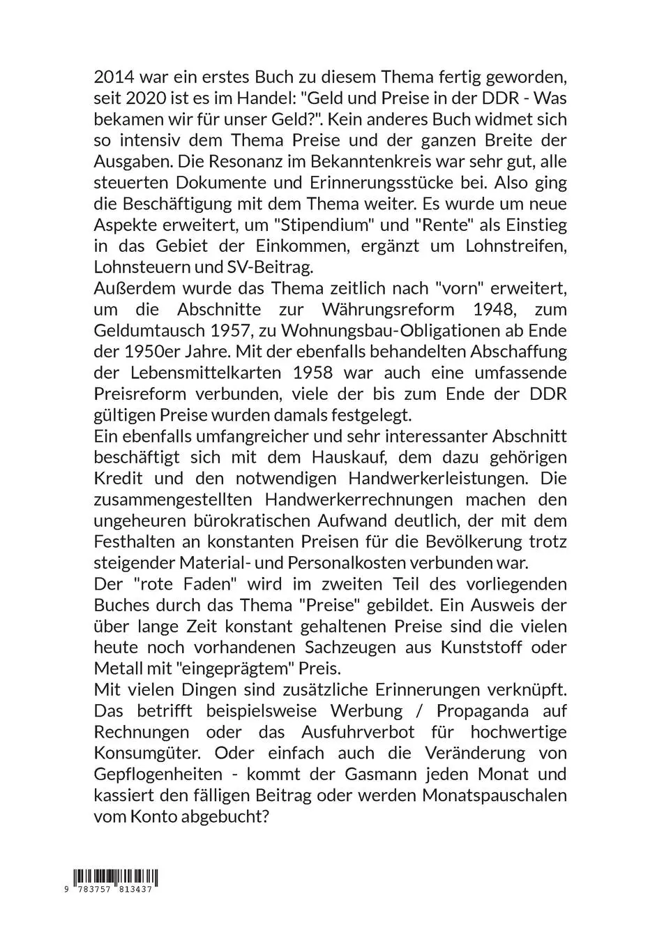 Rückseite: 9783757813437 | Geld und Preise in der DDR, Teil II | Rainer Geike | Taschenbuch