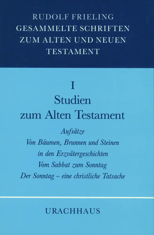 Cover: 9783878383437 | Studien zum Alten Testament | Rudolf Frieling | Buch | 226 S. | 1983