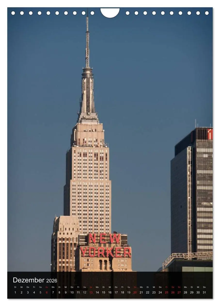 Bild: 9783516473537 | New York (Wandkalender 2026 DIN A4 hoch), CALVENDO Monatskalender