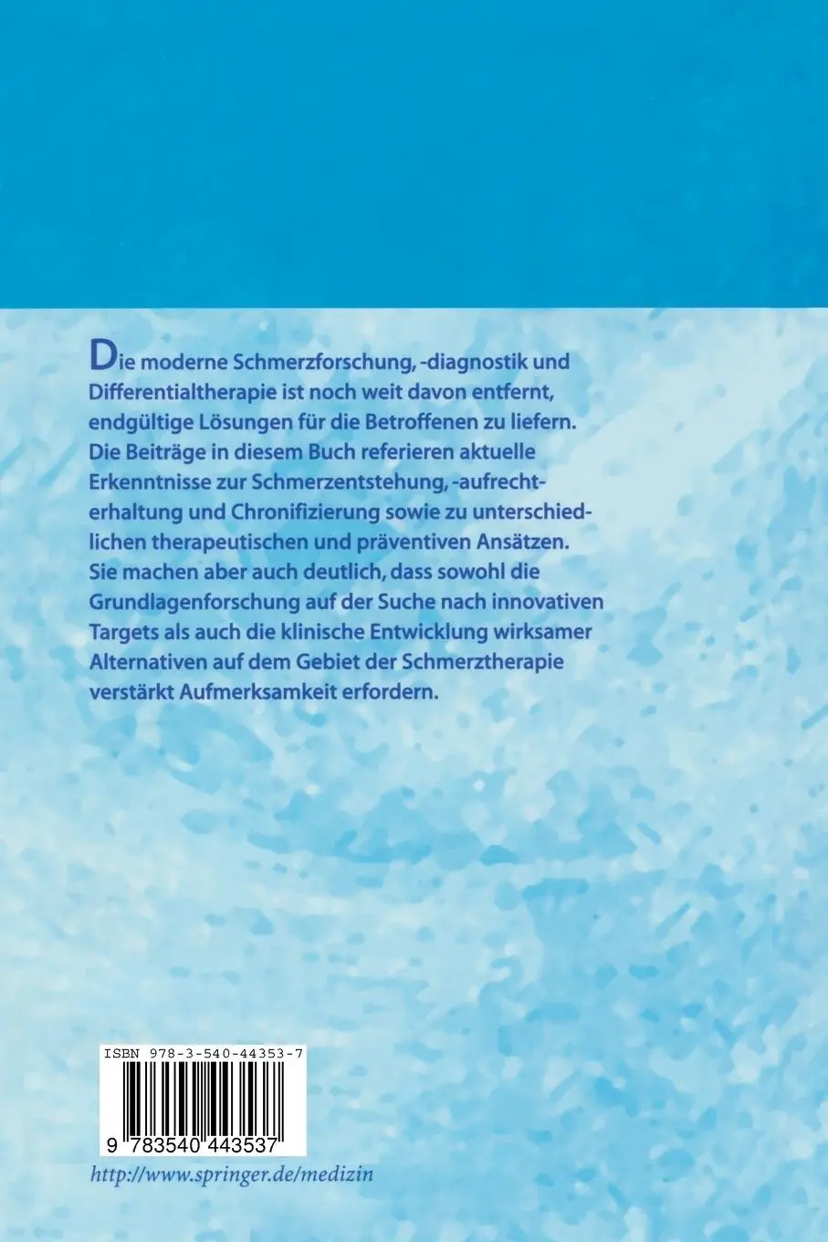 Rückseite: 9783540443537 | Schmerz in Psychiatrie und Neurologie | Markus Gastpar (u. a.) | Buch