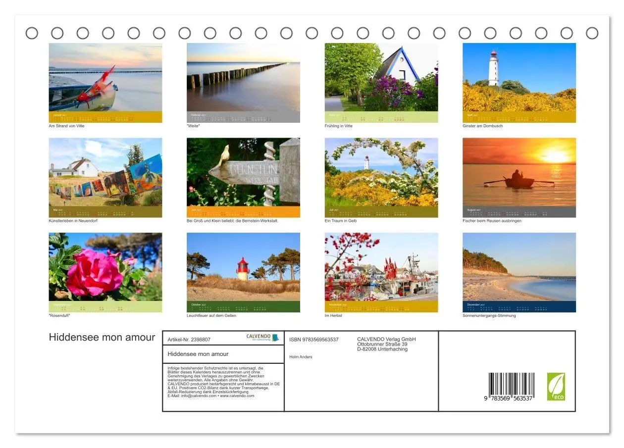 Bild: 9783569563537 | Hiddensee mon amour (Tischkalender 2027 DIN A5 quer), CALVENDO...