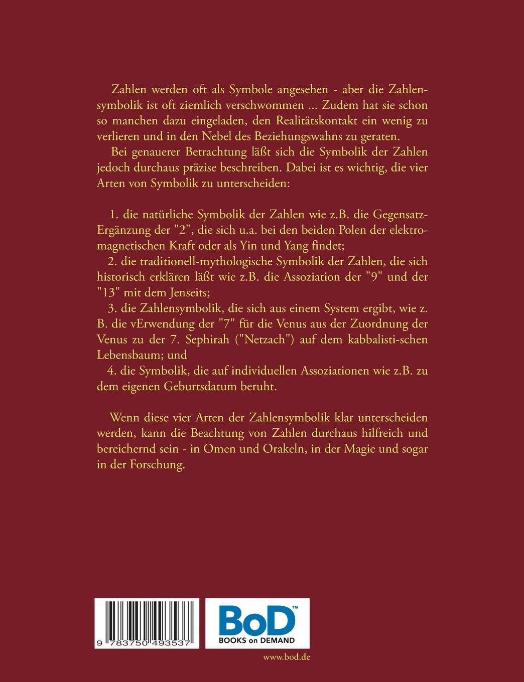 Rückseite: 9783750493537 | Zahlensymbolik für Anfänger | Harry Eilenstein | Taschenbuch | 60 S.