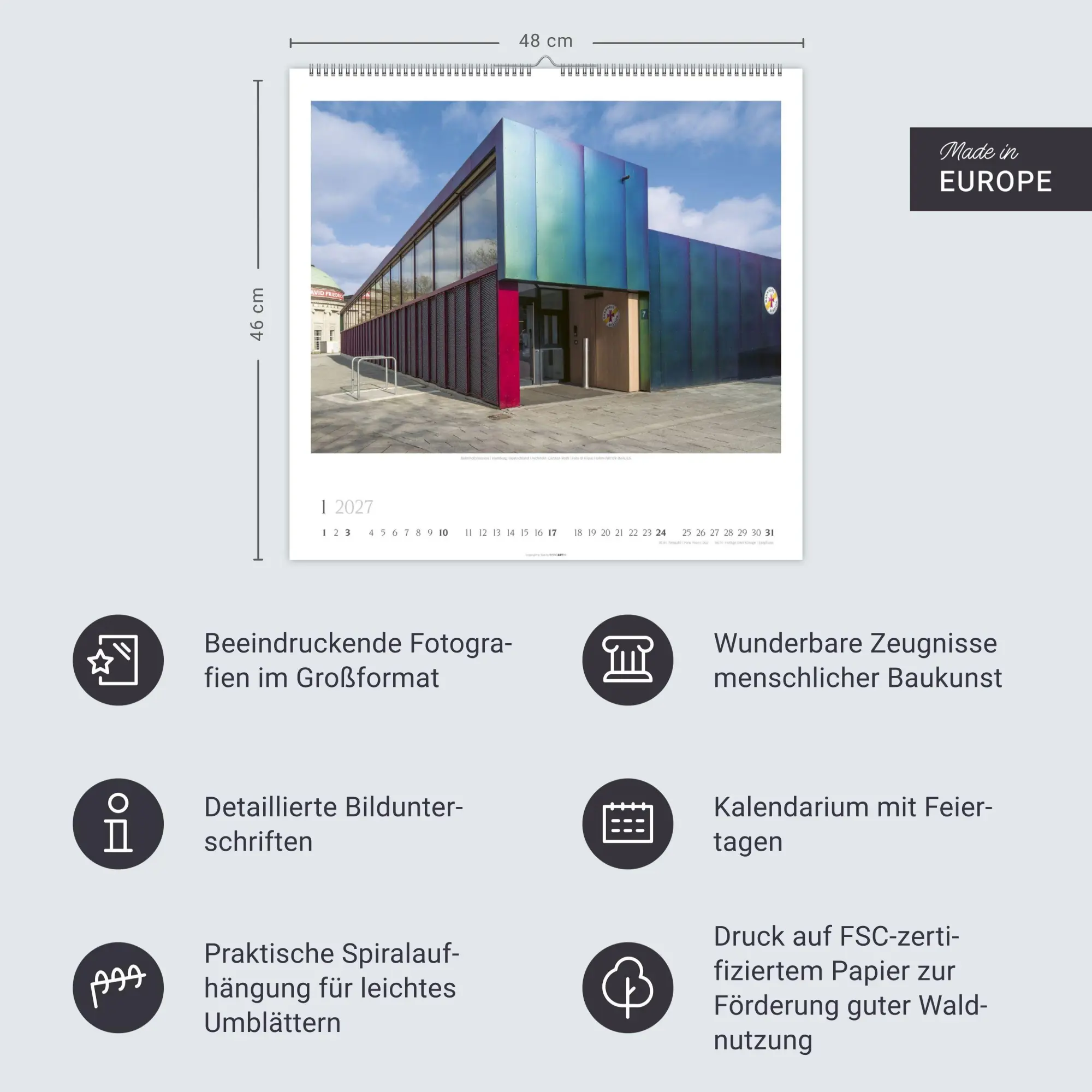 Bild: 9783839903537 | Moderne Architektur Kalender 2027 | Kalender | Spiralbindung | 14 S.