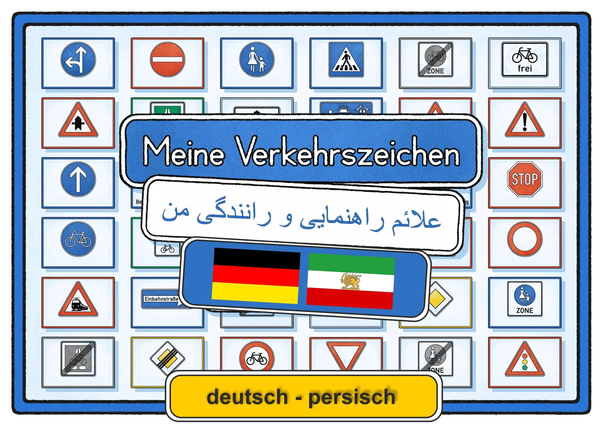 Cover: 9783912093537 | Meine Verkehrszeichen Lernkarten | deutsch/persisch | Helga Momm