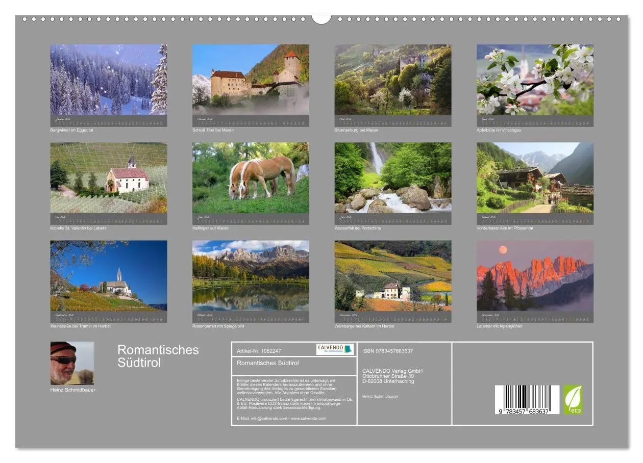 Bild: 9783457683637 | Romantisches Südtirol (hochwertiger Premium Wandkalender 2026 DIN...