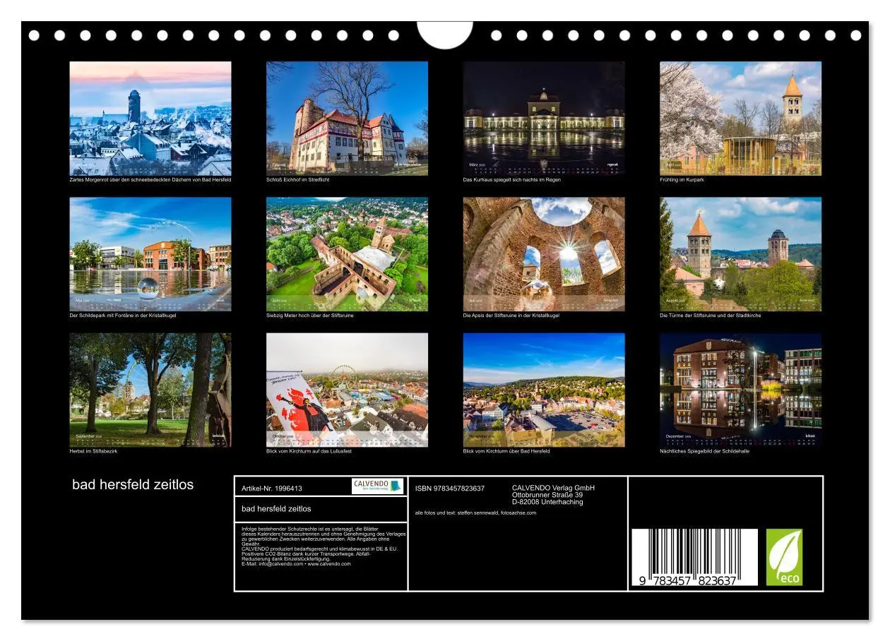 Bild: 9783457823637 | bad hersfeld zeitlos (Wandkalender 2026 DIN A4 quer), CALVENDO...