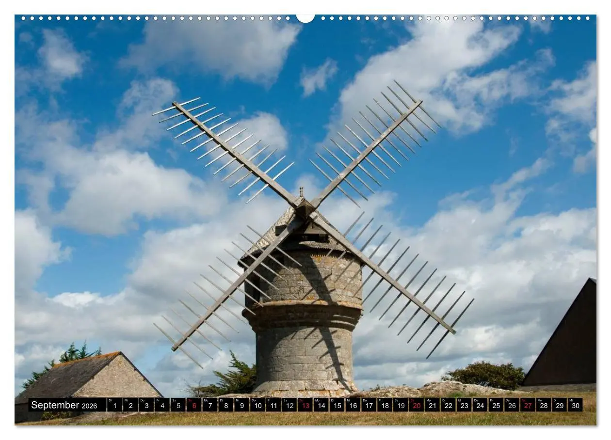 Bild: 9783516223637 | Windmühlen in Europa (Wandkalender 2026 DIN A2 quer), CALVENDO...