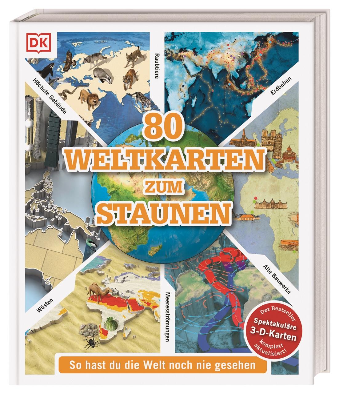 Cover: 9783831043637 | 80 Weltkarten zum Staunen | DK Verlag - Kids | Buch | Wo in aller Welt