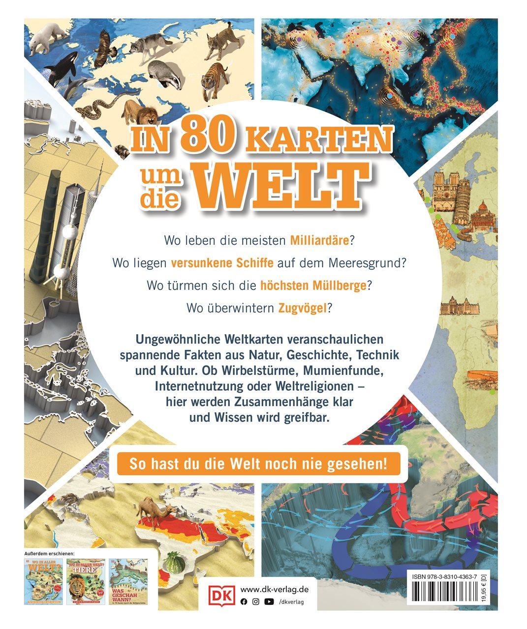 Rückseite: 9783831043637 | 80 Weltkarten zum Staunen | DK Verlag - Kids | Buch | Wo in aller Welt