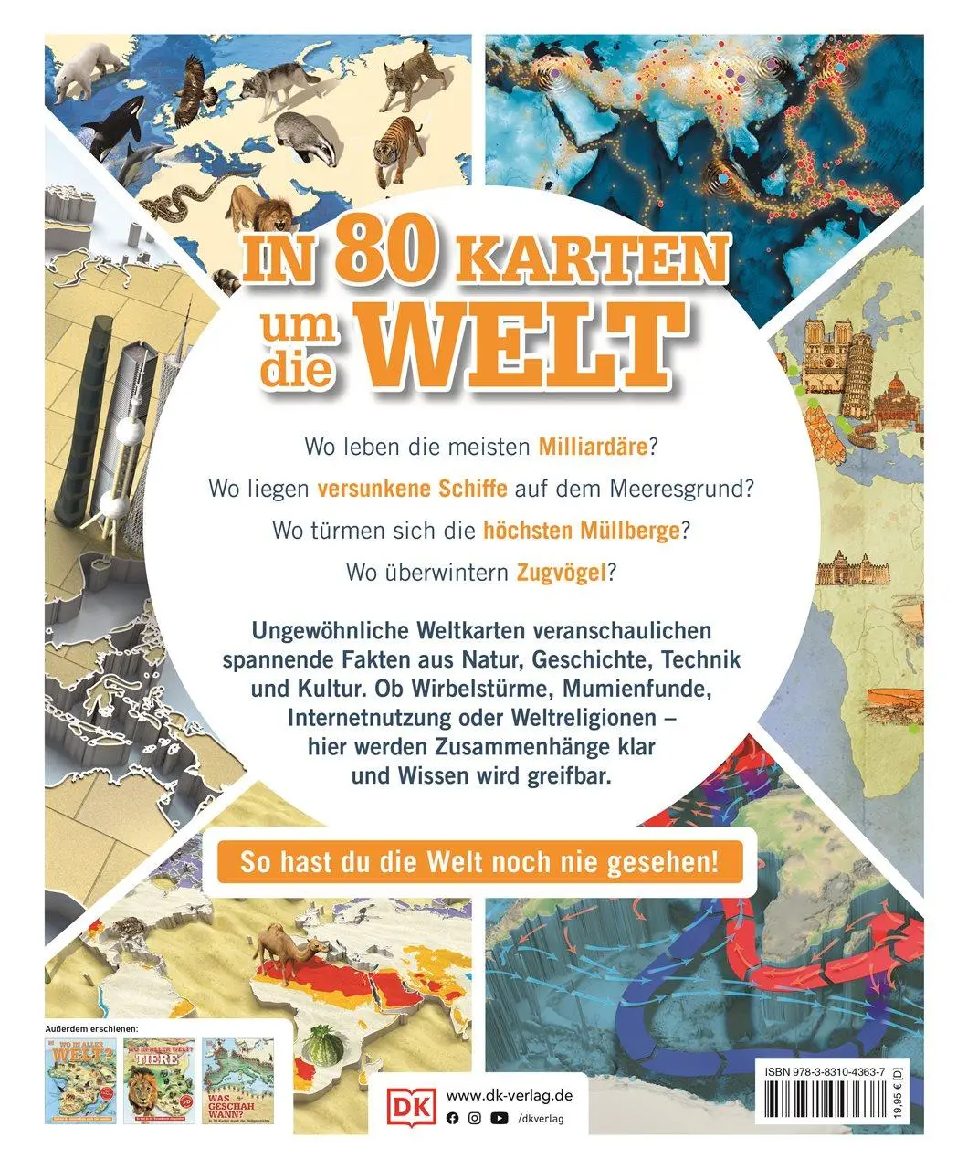 Rückseite: 9783831043637 | 80 Weltkarten zum Staunen | DK Verlag - Kids | Buch | Wo in aller Welt