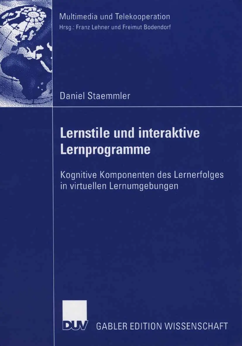 Cover: 9783835003637 | Lernstile und interaktive Lernprogramme | Daniel Staemmler | Buch | xv