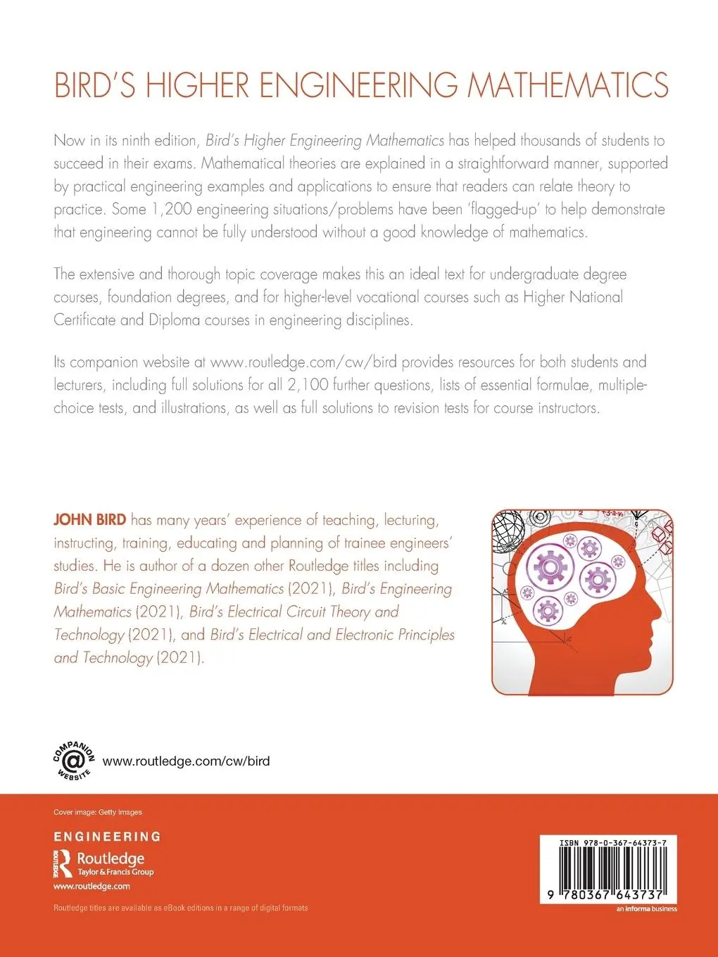 Rückseite: 9780367643737 | Bird's Higher Engineering Mathematics | John Bird | Taschenbuch | 2021