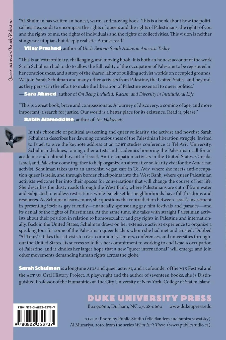 Rückseite: 9780822353737 | Israel/Palestine and the Queer International | Sarah Schulman | Buch