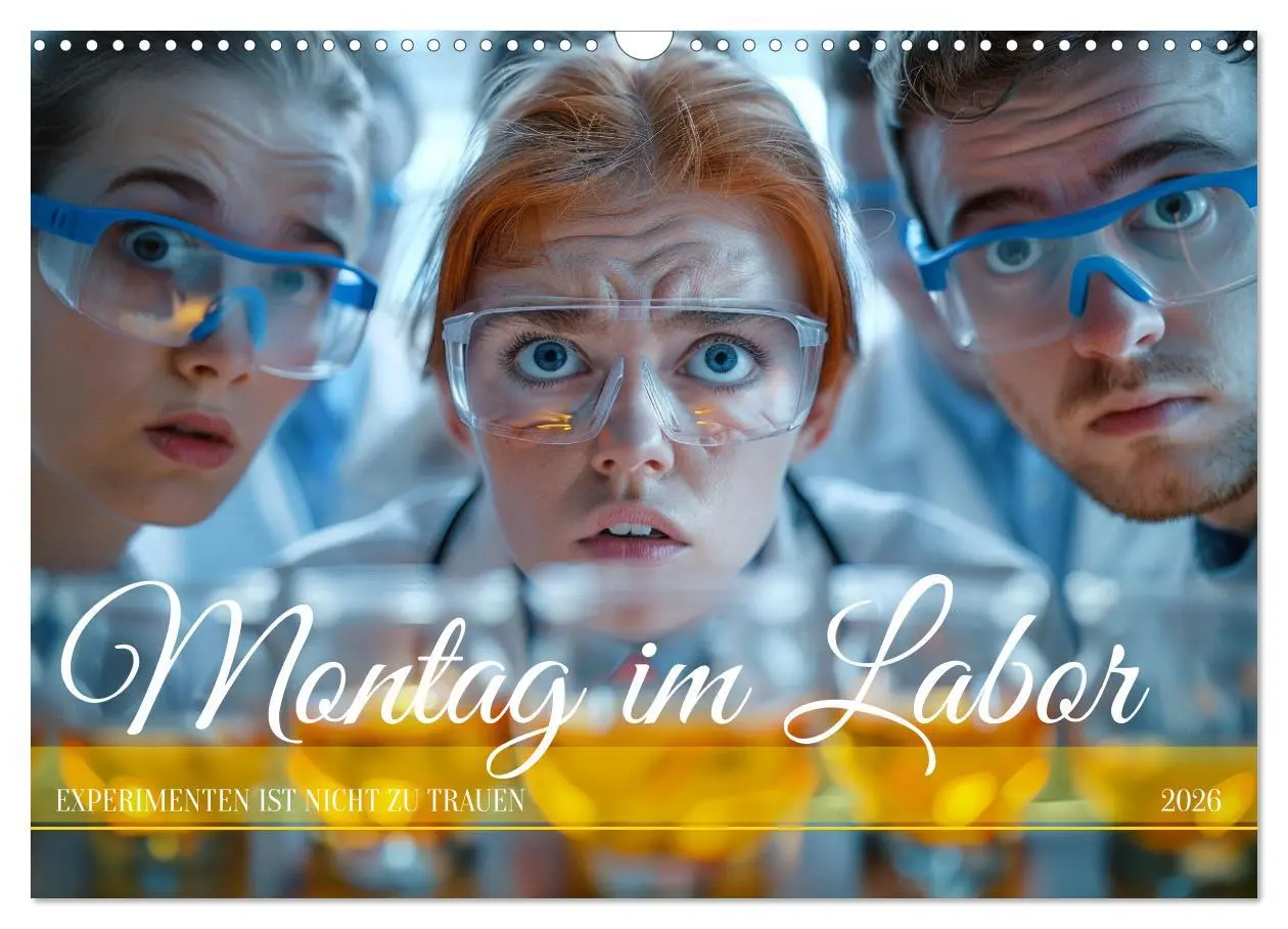 Cover: 9783457433737 | Montag im Labor (Wandkalender 2026 DIN A3 quer), CALVENDO...