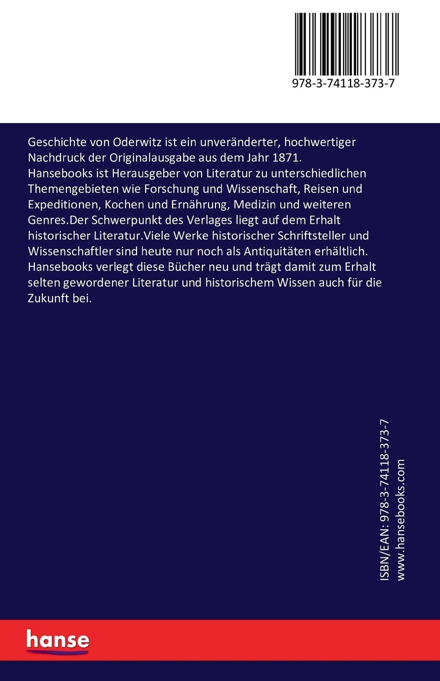 Rückseite: 9783741183737 | Geschichte von Oderwitz | G. Korschelt | Taschenbuch | 368 S. | 2016